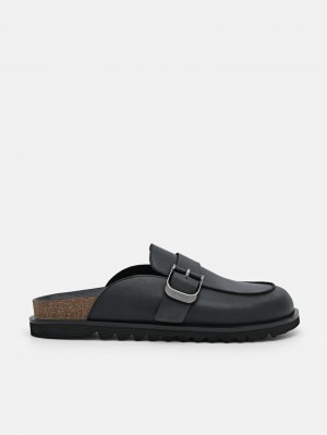 Men's Pedro Helix Sandals Slip Ons Black India | S4E-4972