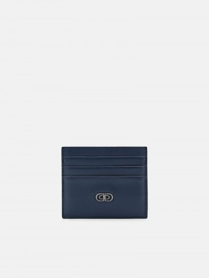 Men's Pedro Icon Leather Card Holders Navy India | W9X-7912