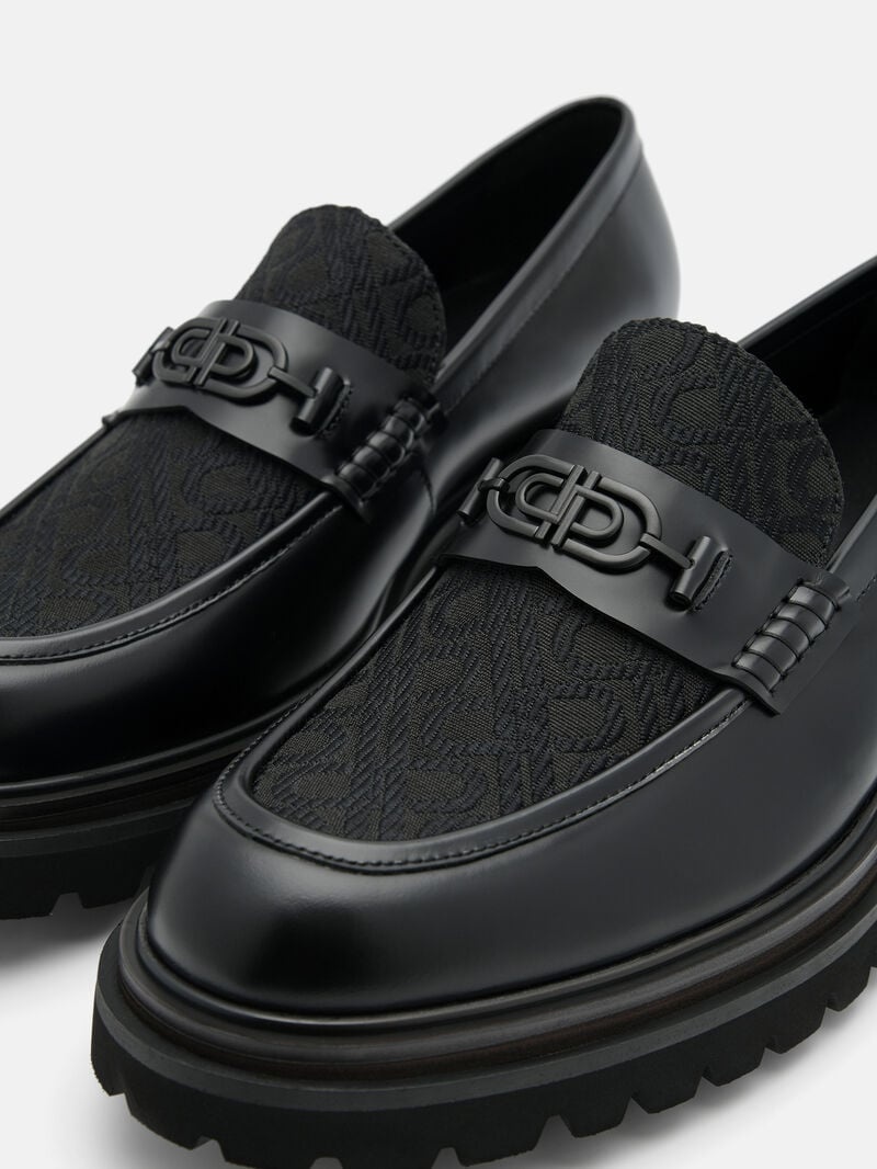 Men's Pedro Icon Leather Loafers Black India | E3C-2570