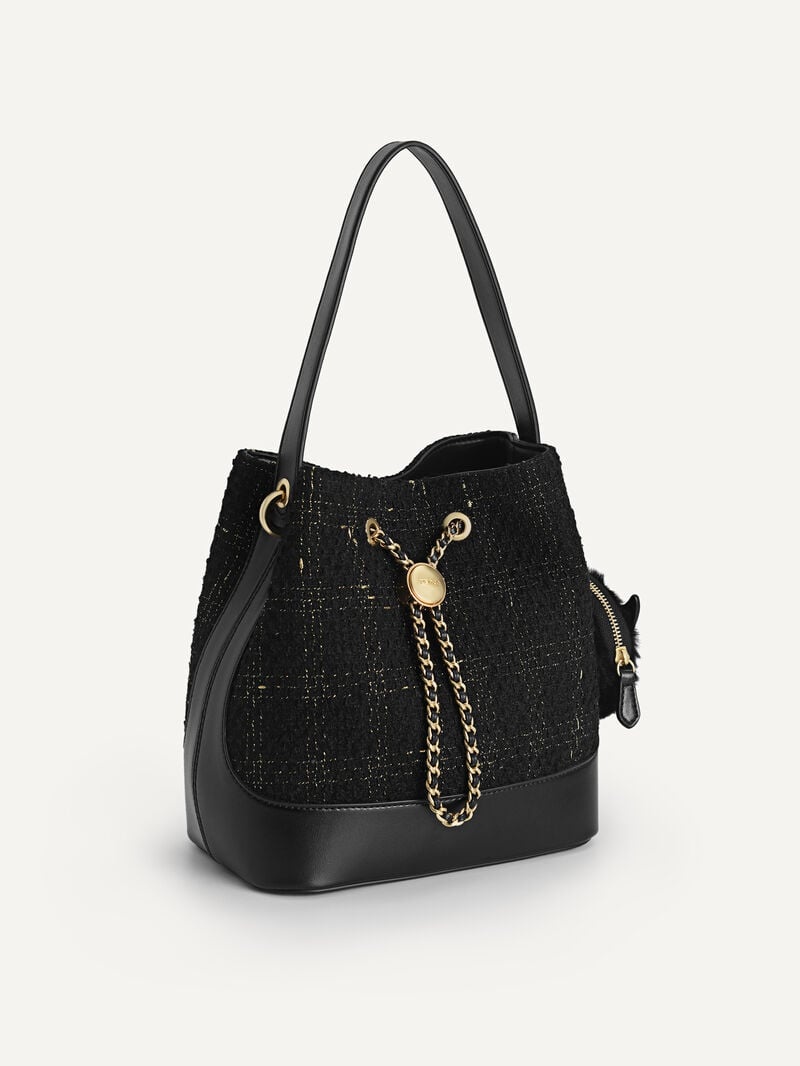 Pedro Mini Bags Sale Online Womens Tweed Bucket Bags Black Pedro India